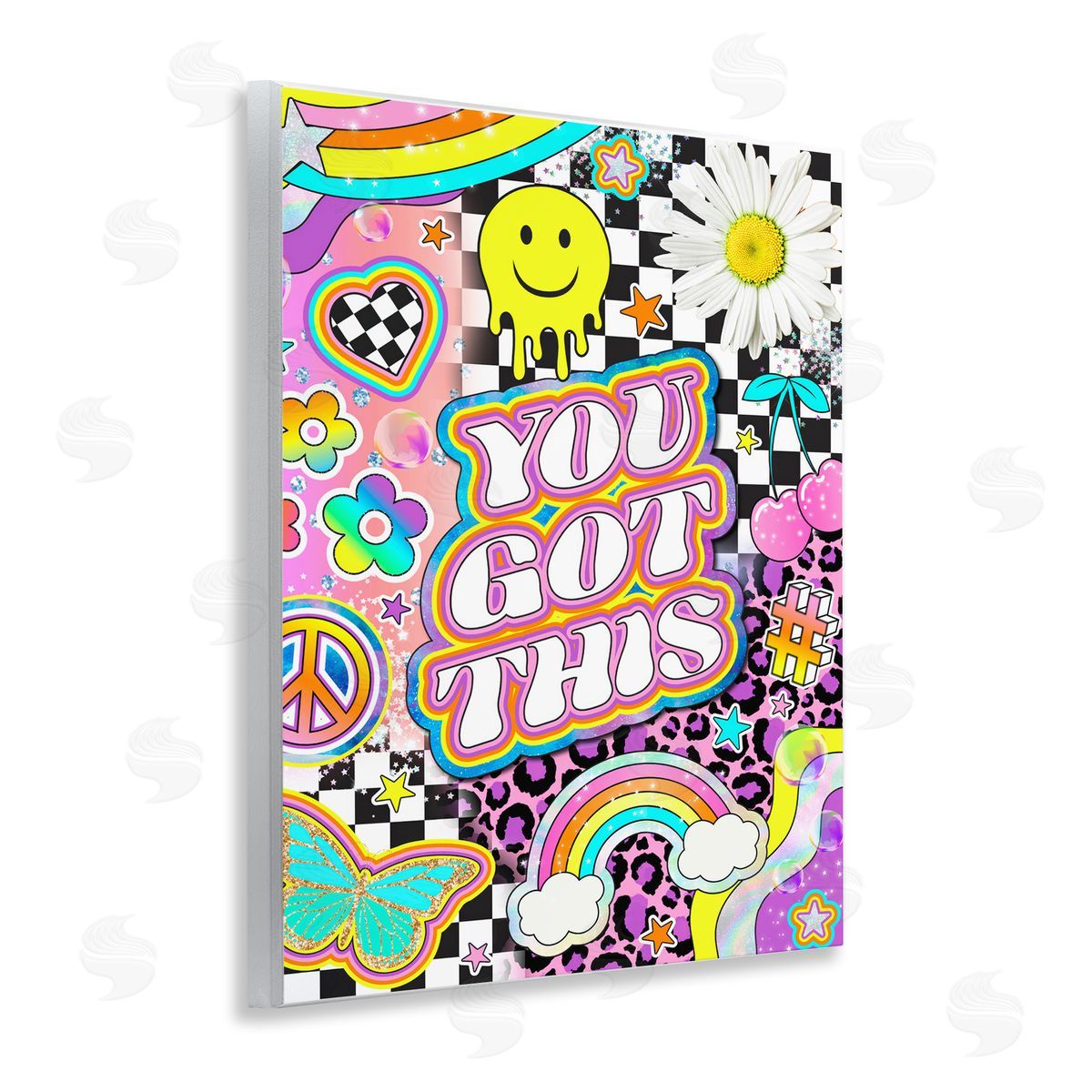 Jess Stempel Groovy You Got This Collage Wooden Wall Plaque Art Print