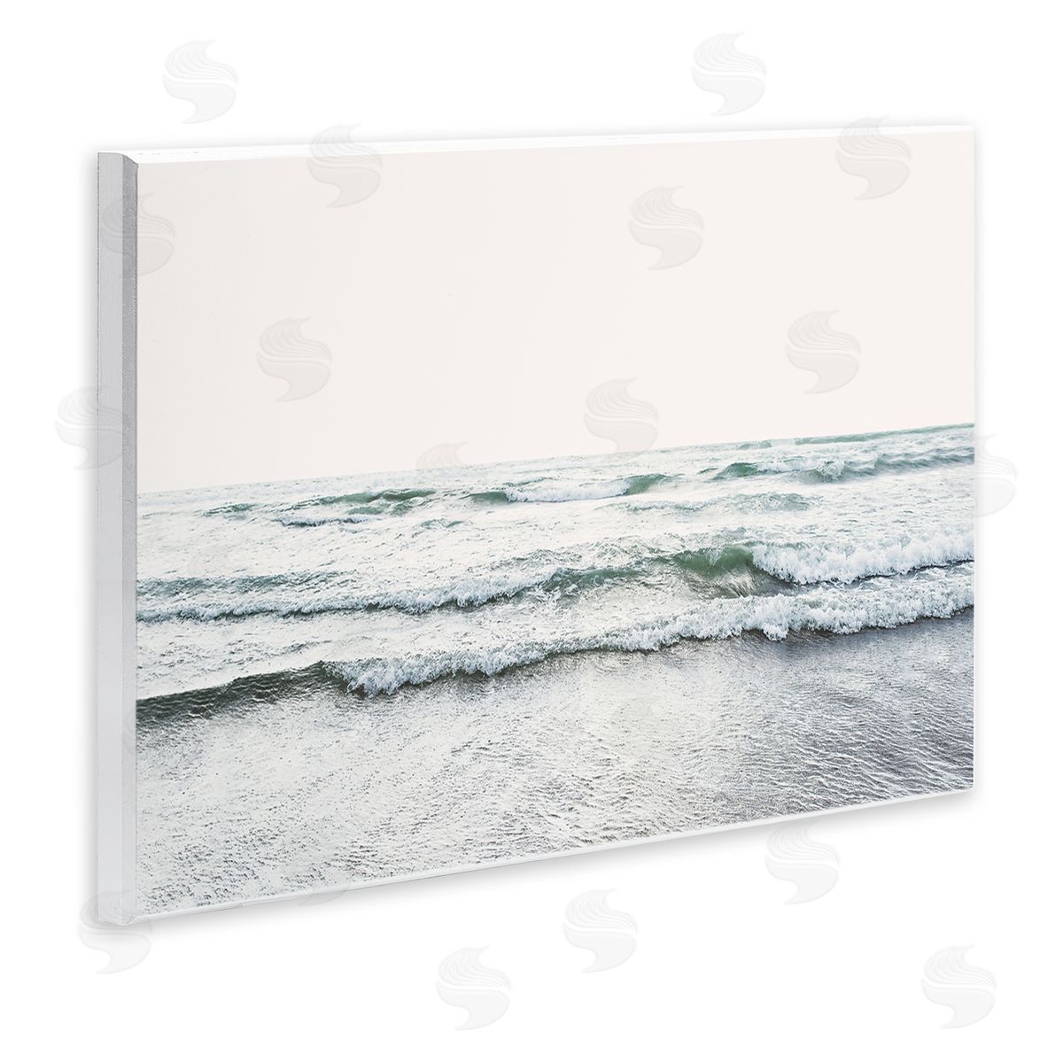 Sisi and Seb Rolling Tide Waves Wooden Wall Plaque Art Print