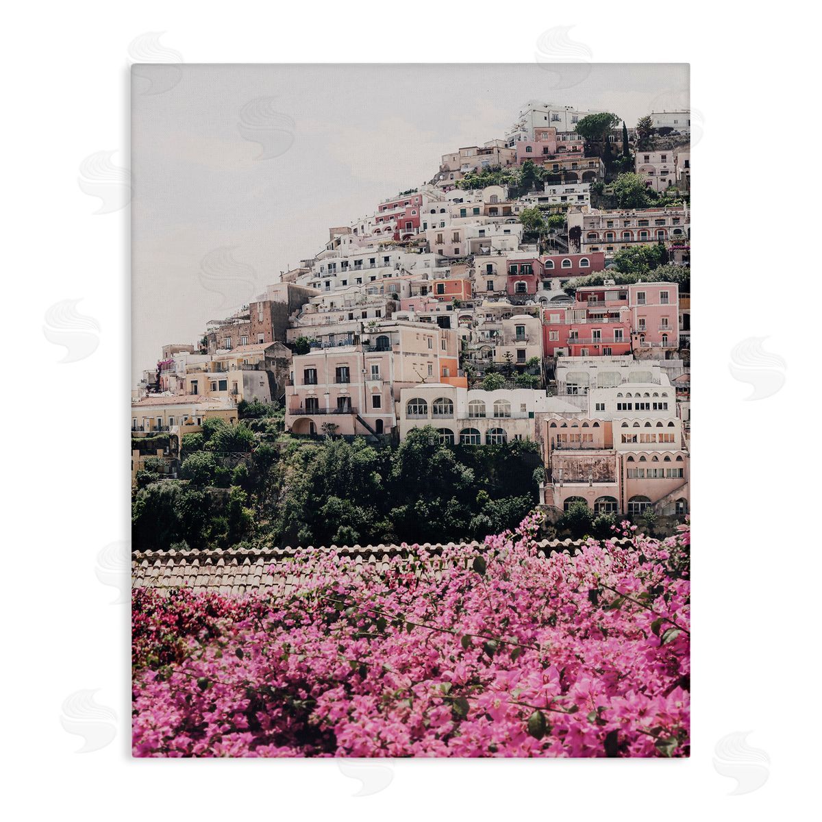 Sisi and Seb Positano Town Architecture Canvas Wall Art Print