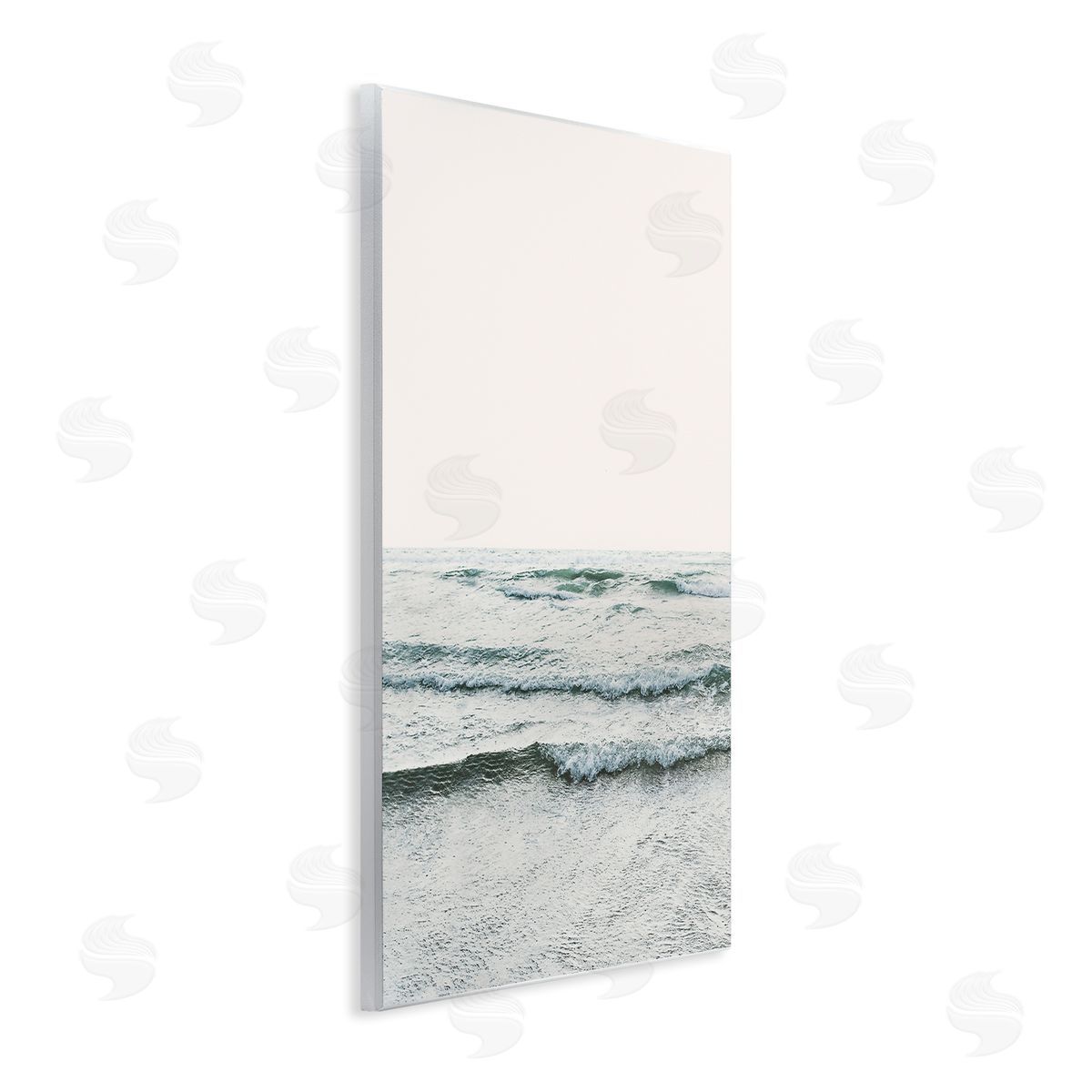 Sisi and Seb Rippling Ocean Tide Wooden Wall Plaque Art Print