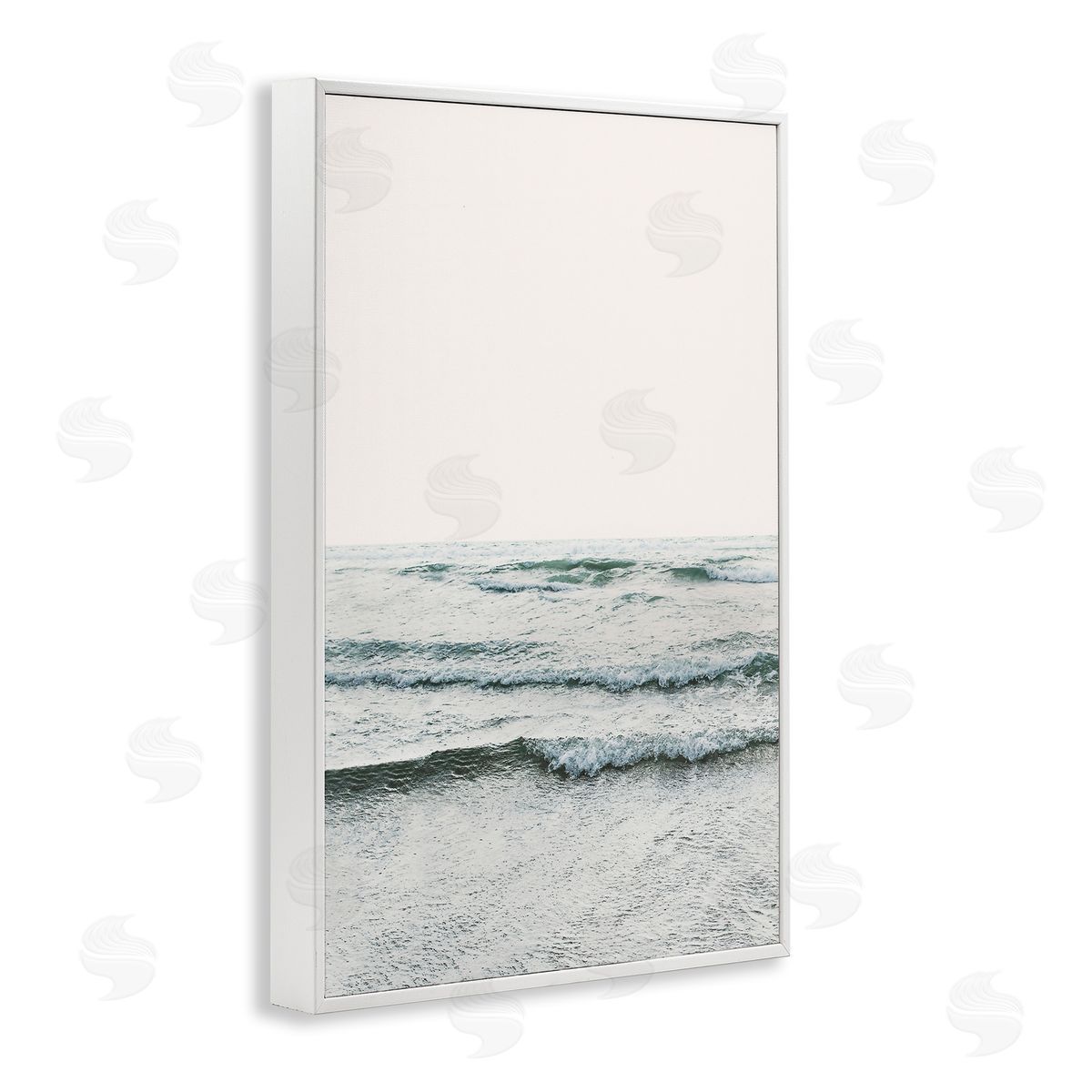 Sisi and Seb Rippling Ocean Tide White Framed Giclee Wall Art Print