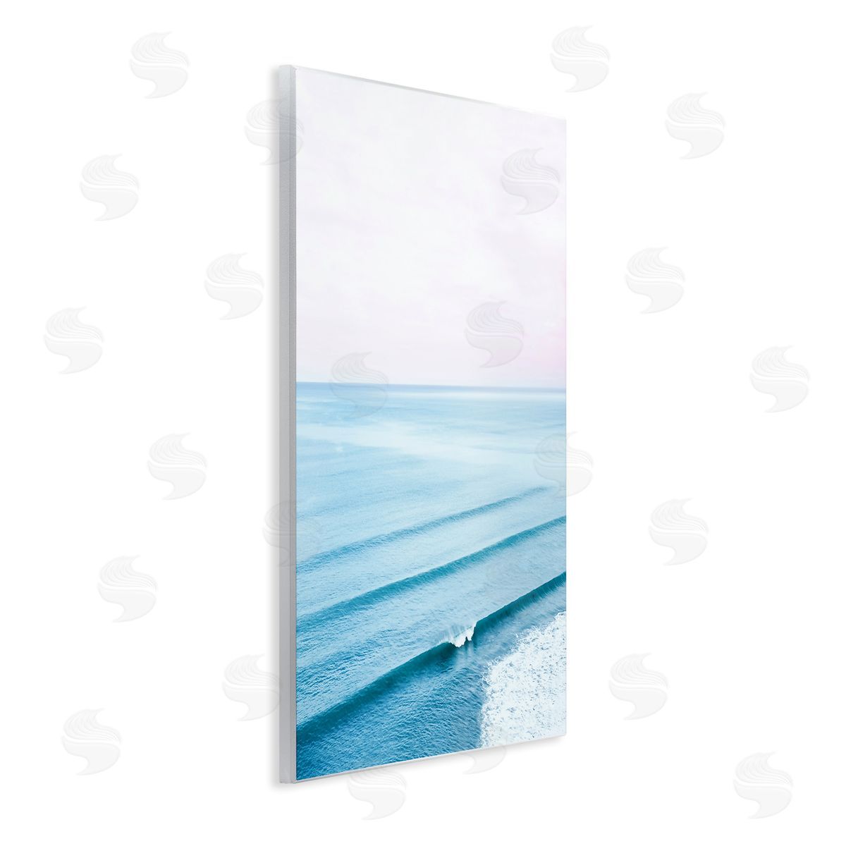 Sisi and Seb Coastal Breaking Wave Wooden Wall Plaque Art Print