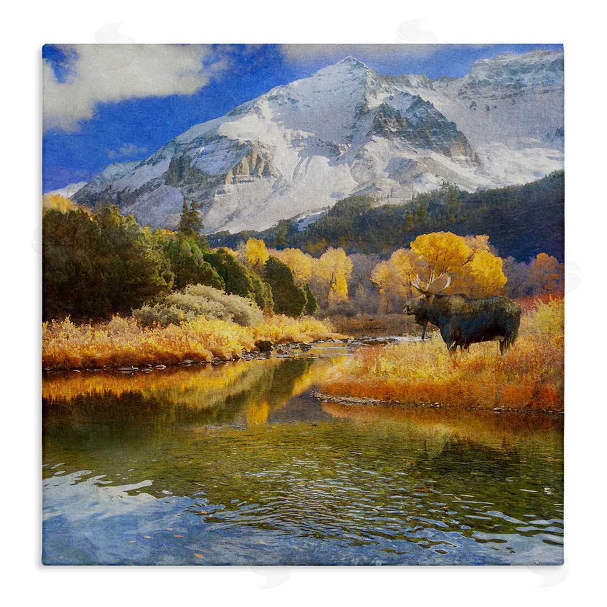 Chris Vest Moose on Dolores River Canvas Wall Art Print
