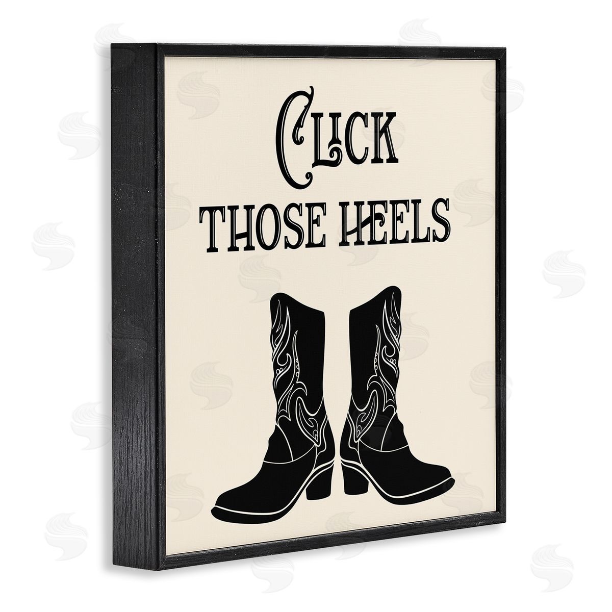 Karen Smith Click Those Heels Cowgirl Black Framed Giclee Wall Art Print