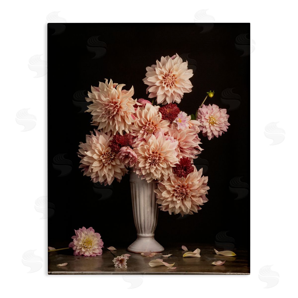 Leah McLean Dahlia Magic Bouquet Canvas Wall Art Print