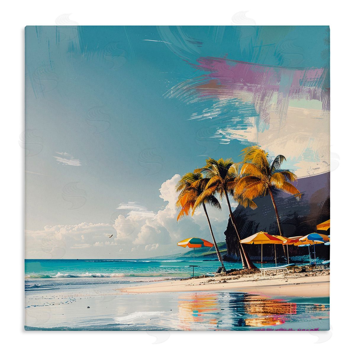 Irena Orlov Contemporary Shoreline Bliss Canvas Wall Art Print