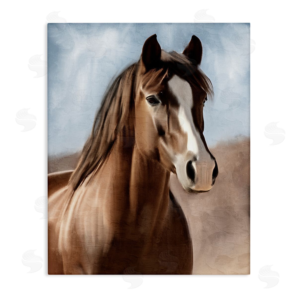 Kim Allen Brown Horse Closeup Canvas Wall Art Print