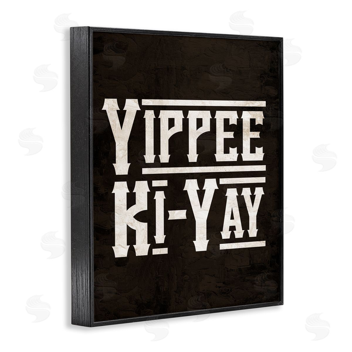 Kim Allen Yippie Ki-Yay Saying Black Framed Giclee Wall Art Print