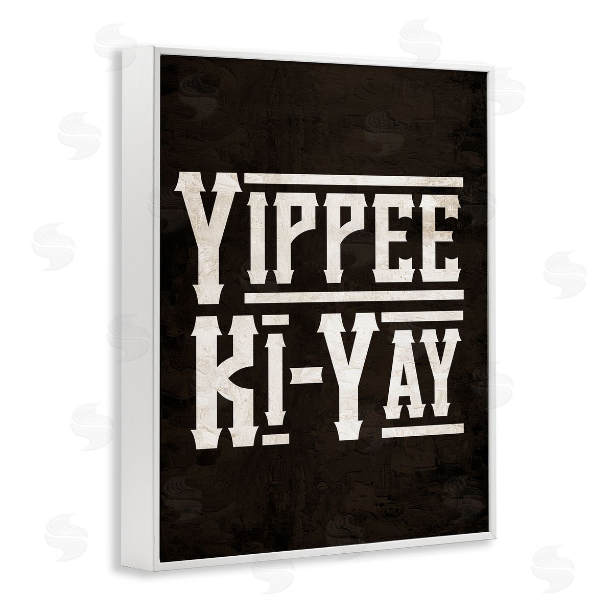 Kim Allen Yippie Ki-Yay Saying White Framed Giclee Wall Art Print