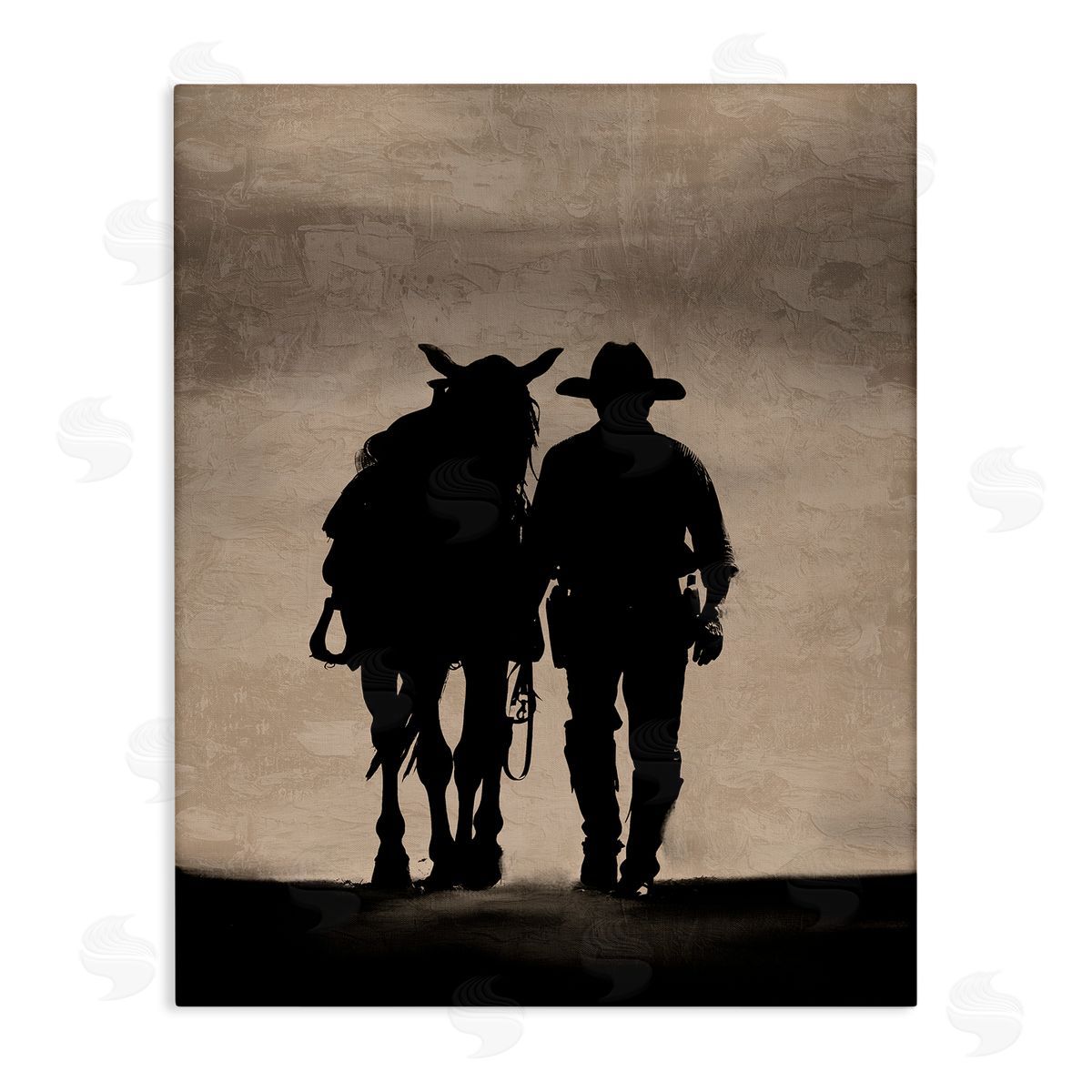 Kim Allen Best Friends Horse & Cowboy Canvas Wall Art Print