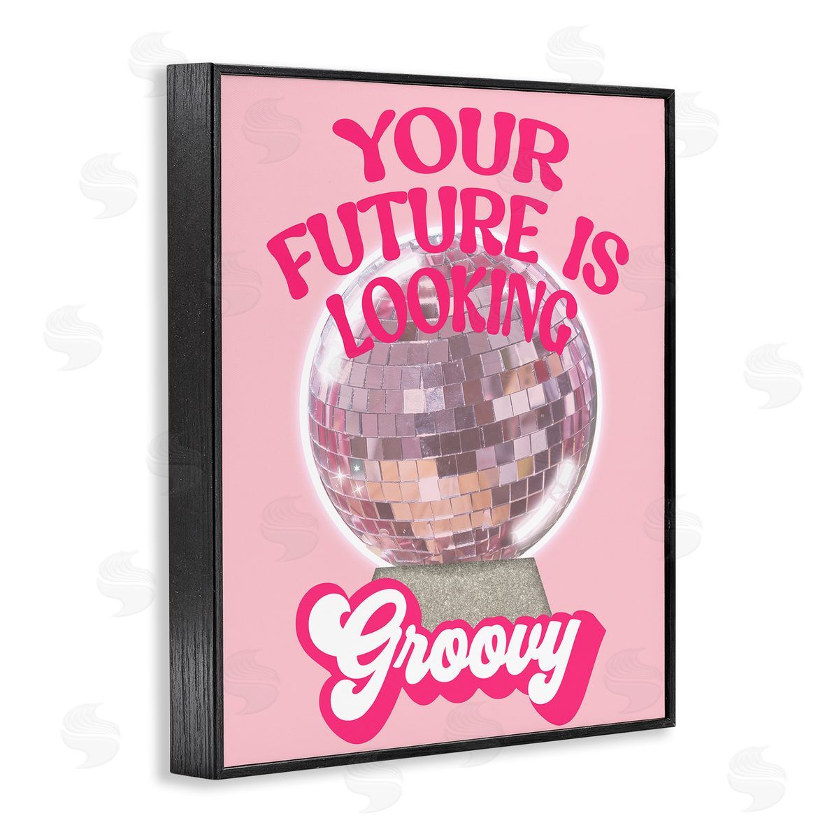 Anna Quach Future Looking Groovy Disco Black Framed Giclee Wall Art Print