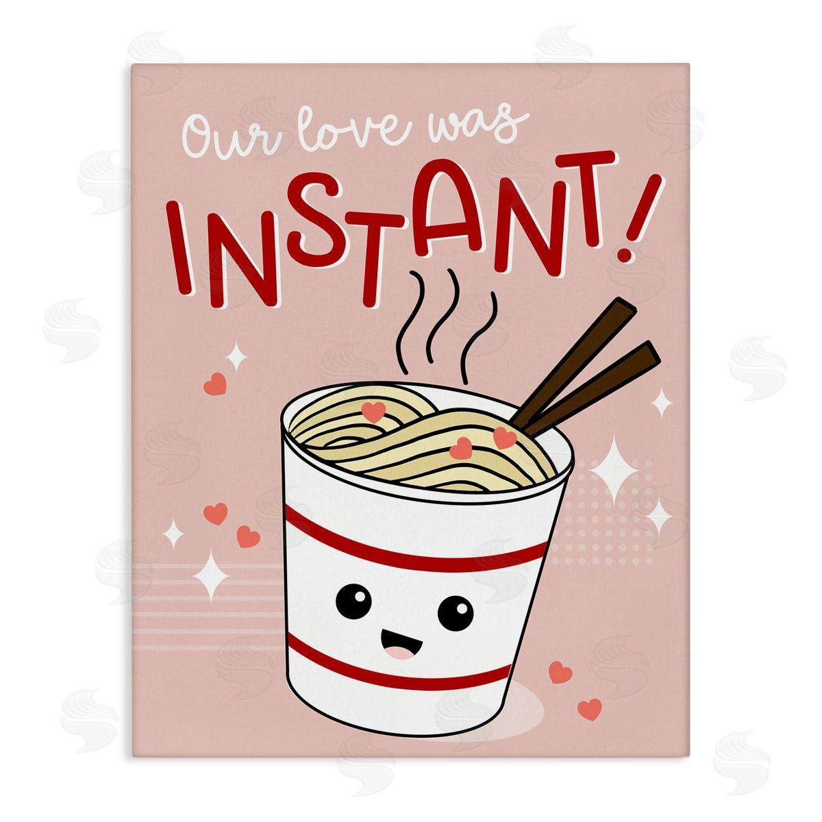 Anna Quach Love Was Instant Noodles Canvas Wall Art Print