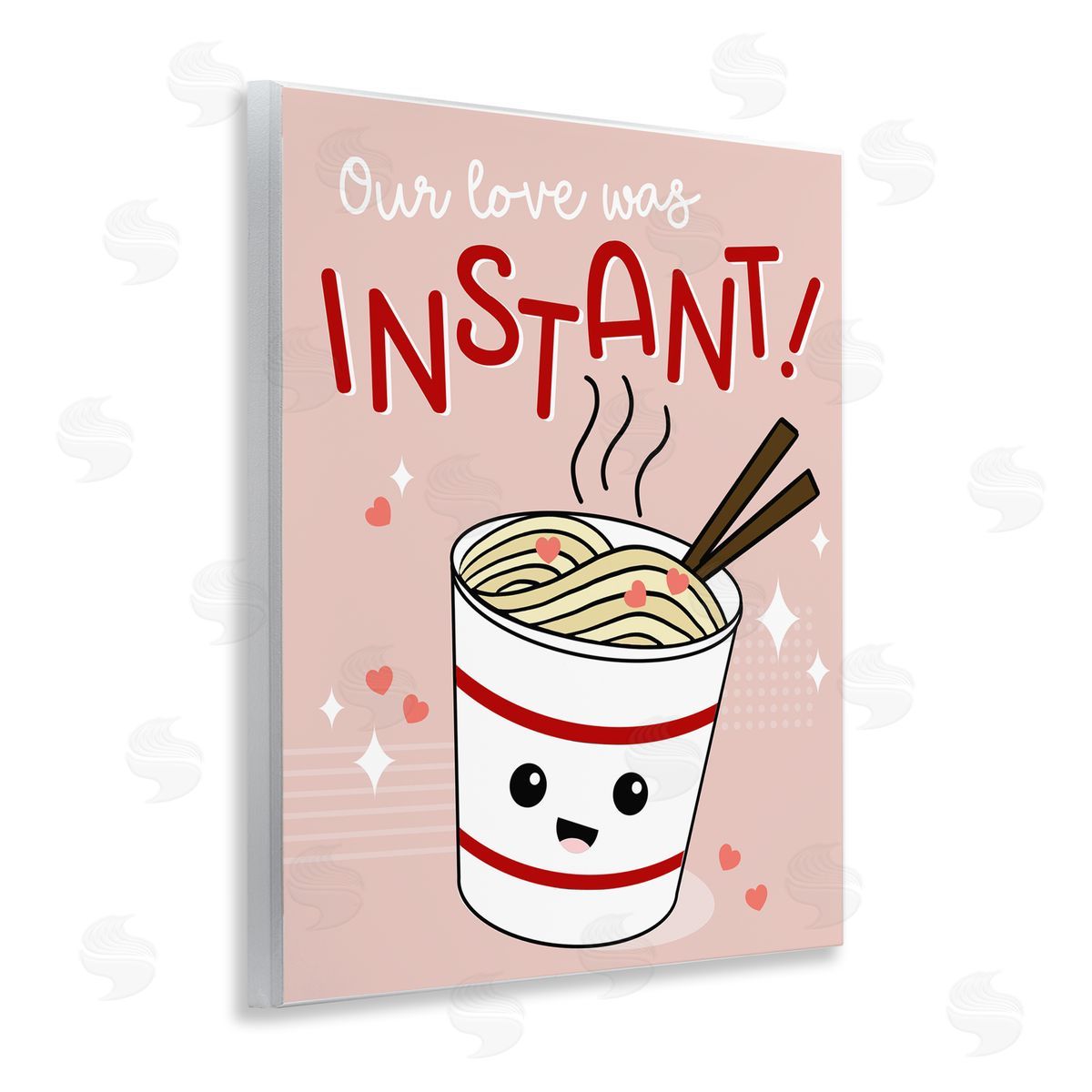 Anna Quach Love Was Instant Noodles Wooden Wall Plaque Art Print