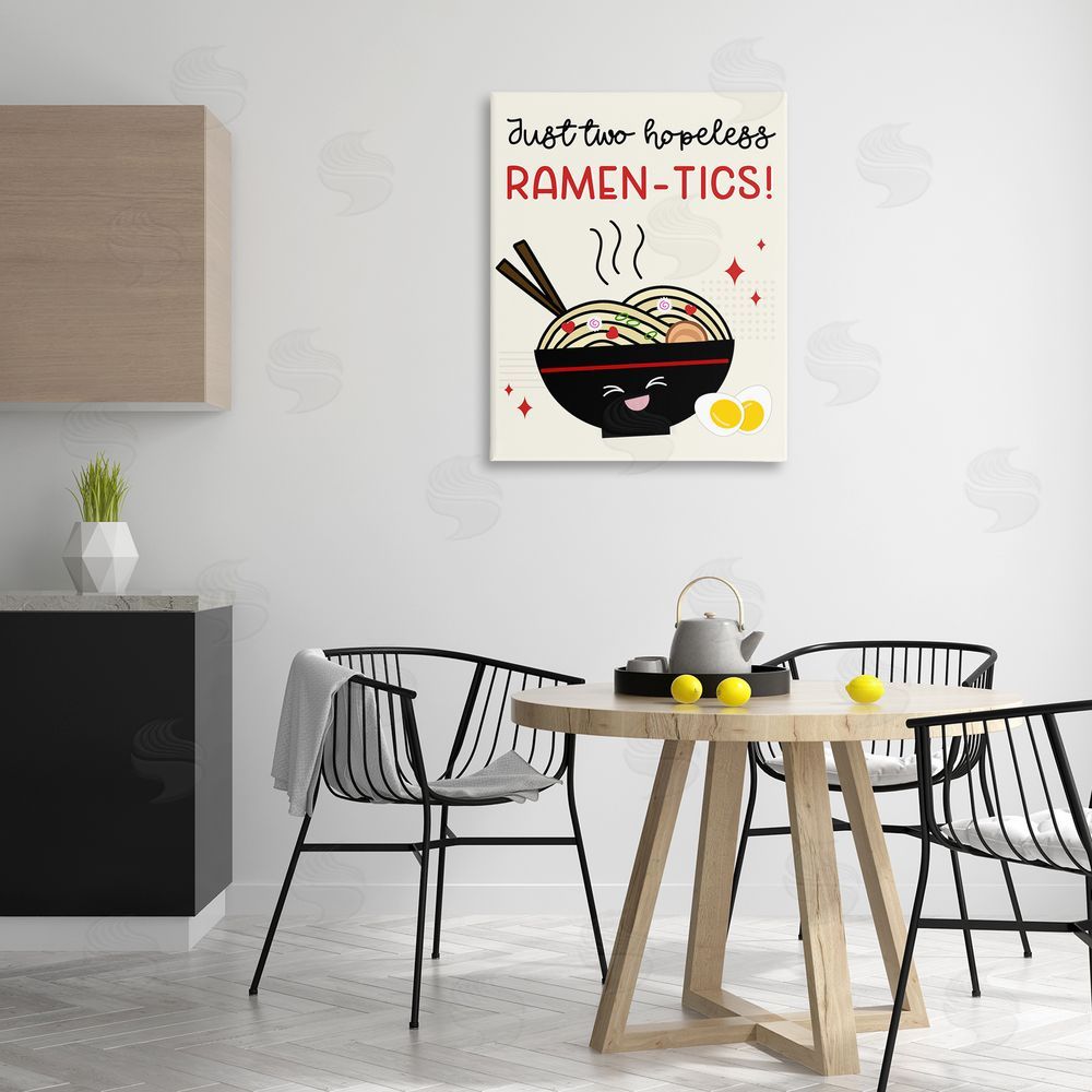 Anna Quach Two Hopeless Ramen-tics Canvas Wall Art Print in Room