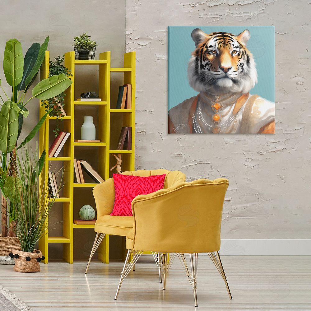 Elizabeth Medley Sir Prince Tiger Canvas Wall Art Print in Room
