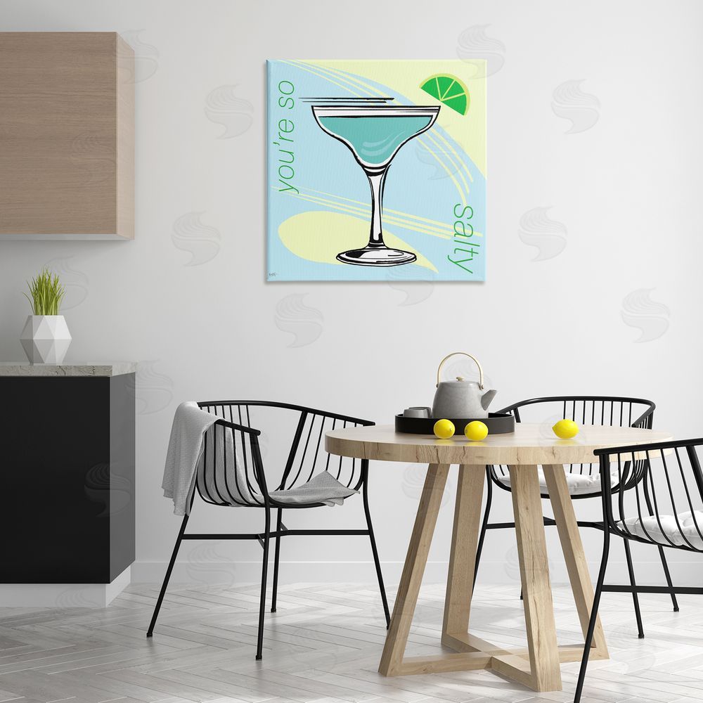 Elizabeth Medley You're So Salty Cocktail Canvas Wall Art Print in Room