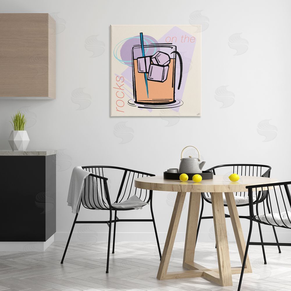 Elizabeth Medley On The Rocks Drink Canvas Wall Art Print in Room