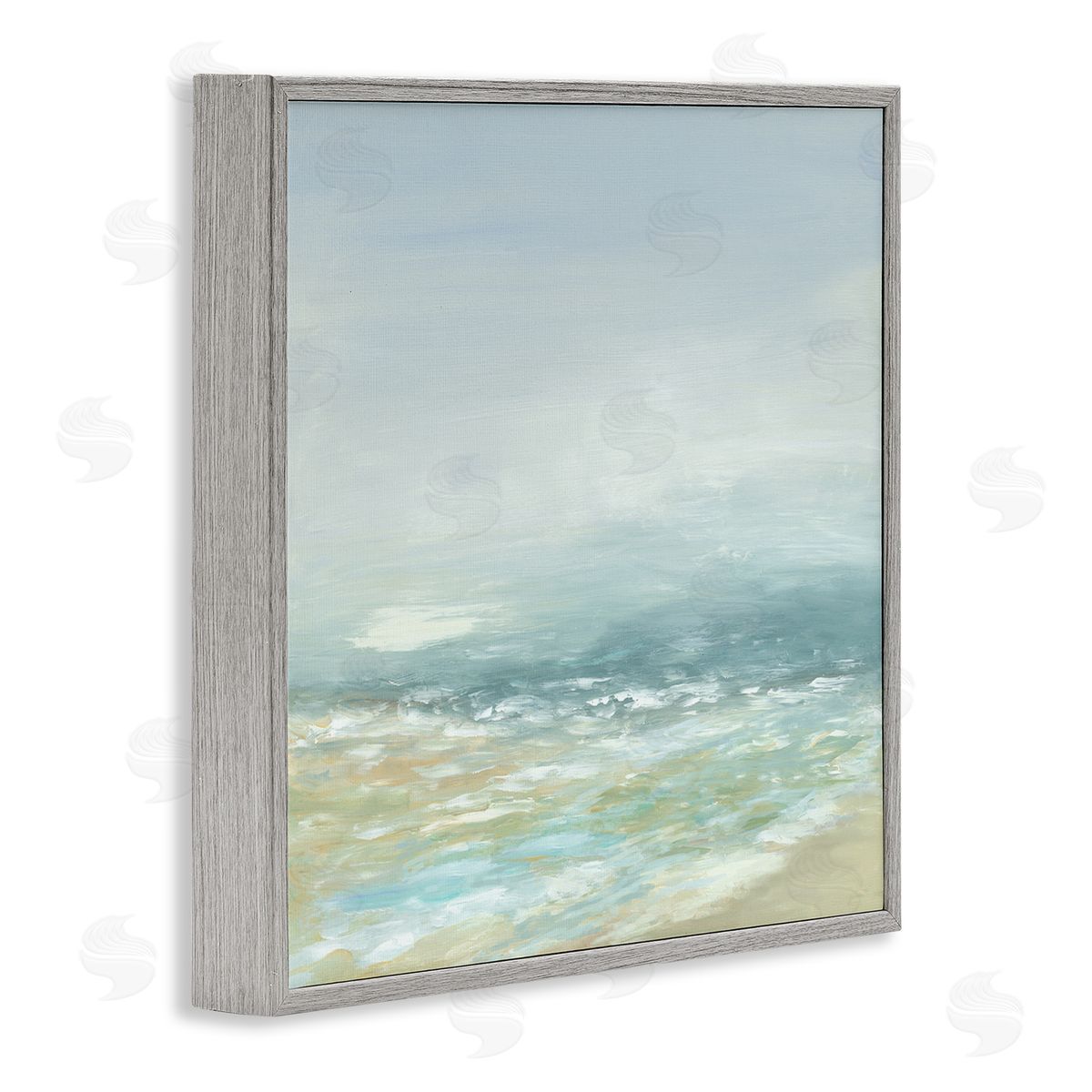 Jacob Q Energetic Beach Expression Gray Framed Giclee Wall Art Print