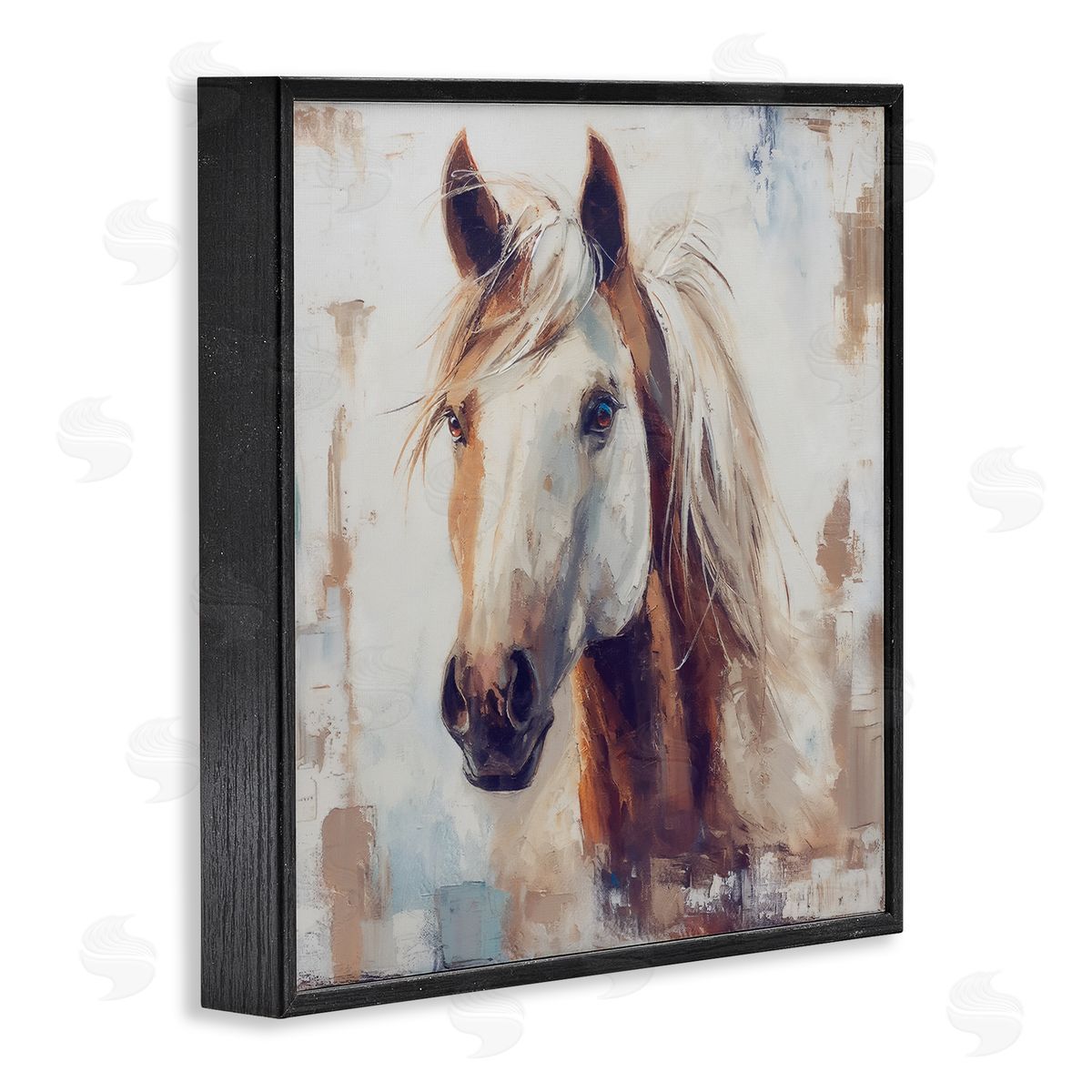 Steve Hunziker Rustic Horse Impression Black Framed Giclee Wall Art Print