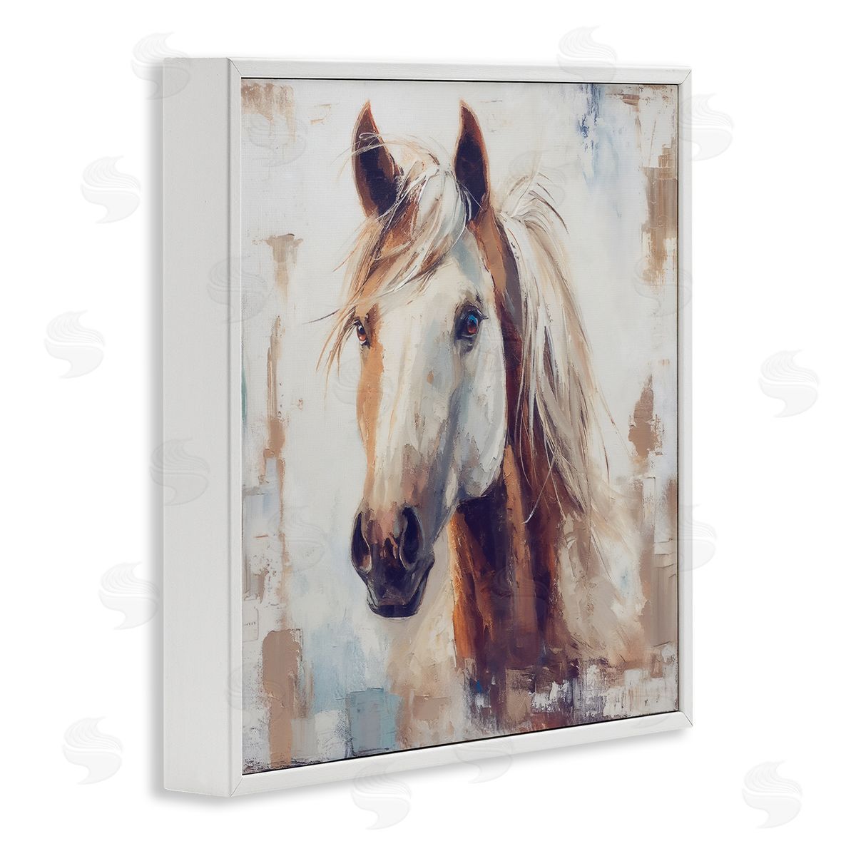 Steve Hunziker Rustic Horse Impression White Framed Giclee Wall Art Print