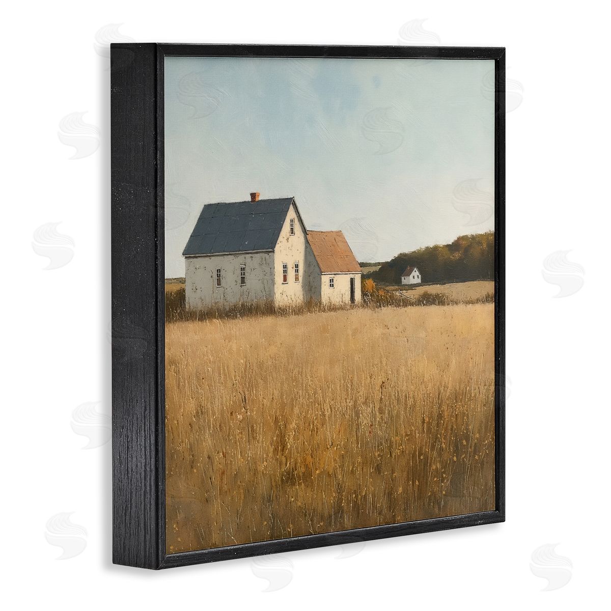Steve Hunziker Clear Sky over Barn Black Framed Giclee Wall Art Print