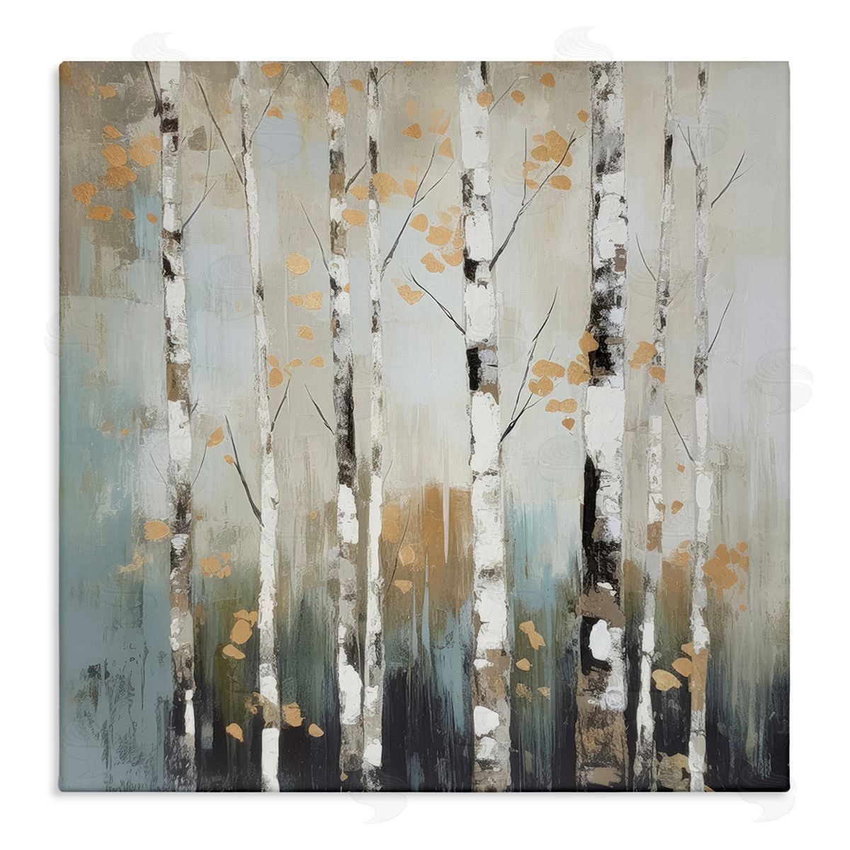Irena Orlov Autumn Birch Impressions Canvas Wall Art Print
