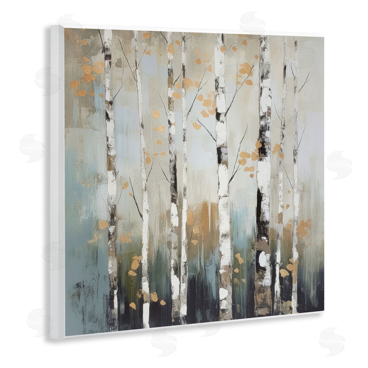 Irena Orlov Autumn Birch Impressions Wooden Wall Plaque Art Print