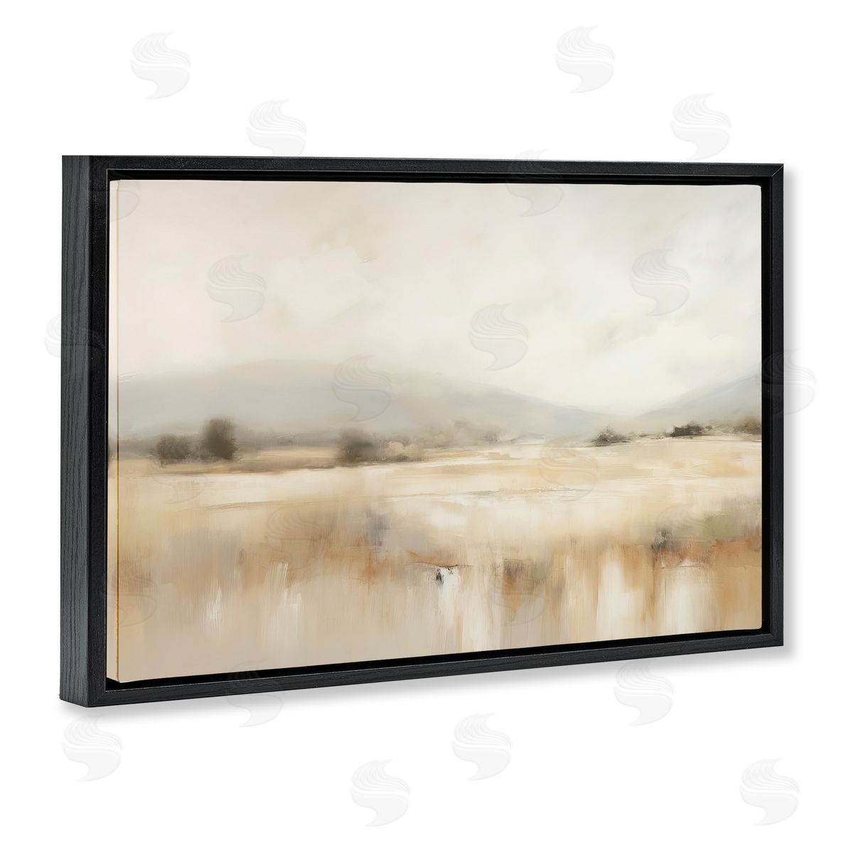 Irena Orlov Blurred Rural Countryside Black Floating Frame Canvas Wall Art Print