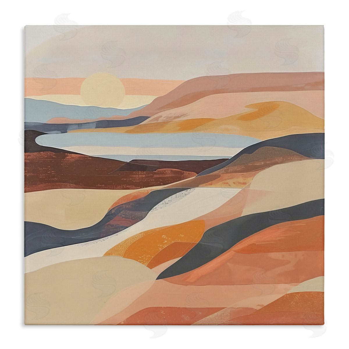 Irena Orlov Layered Canyon Hills Canvas Wall Art Print