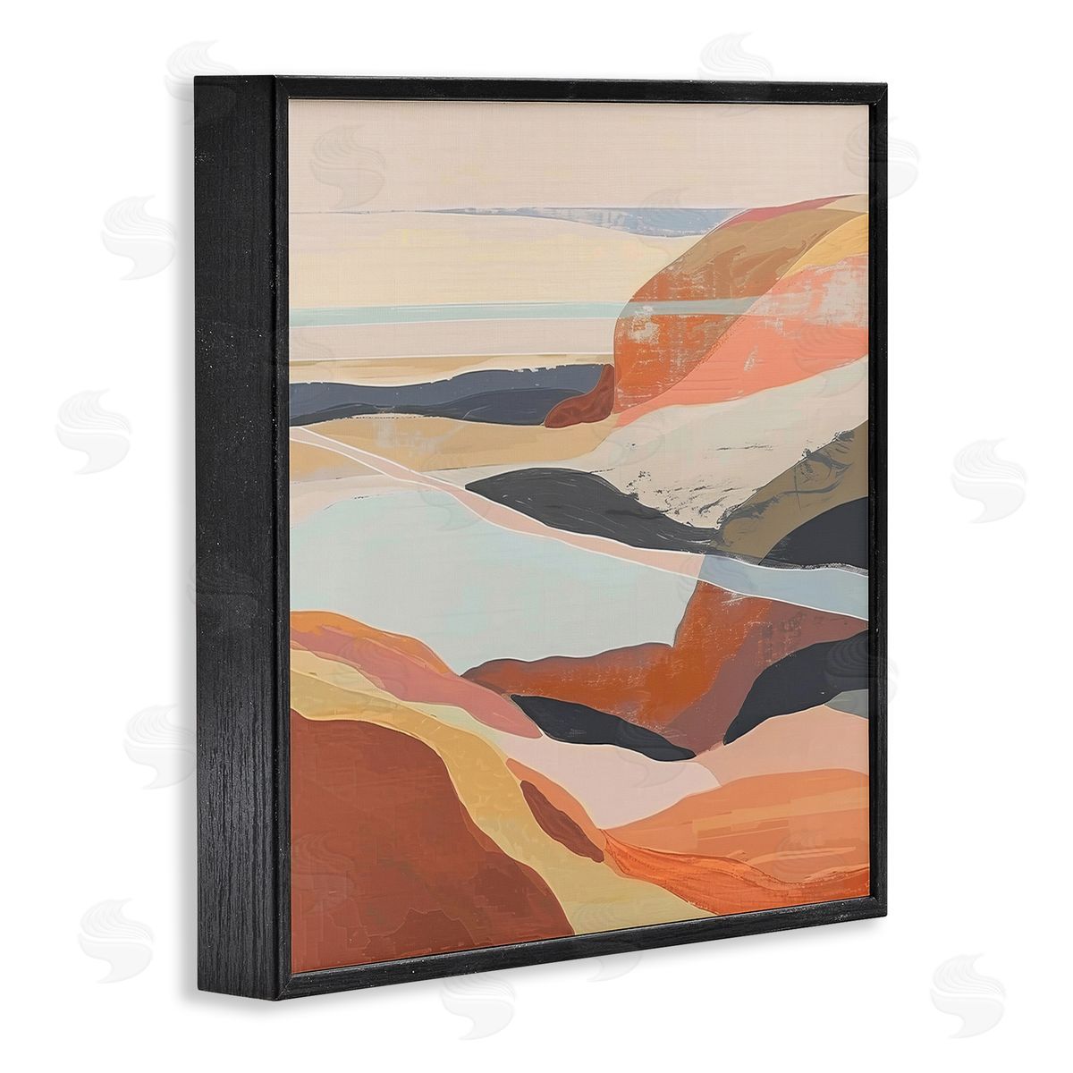Irena Orlov Windy Desert Hills Black Framed Giclee Wall Art Print