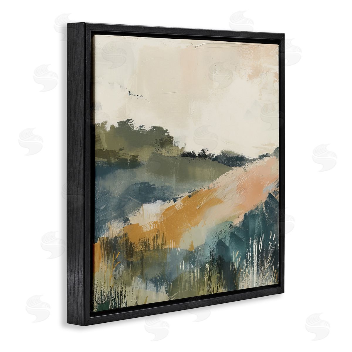 Irena Orlov Abstract Nature Hills Black Floating Frame Canvas Wall Art Print