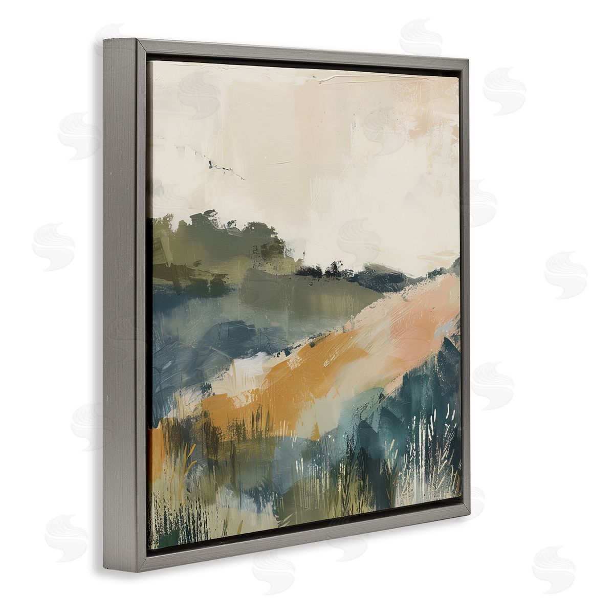 Irena Orlov Abstract Nature Hills Gray Floating Frame Canvas Wall Art Print