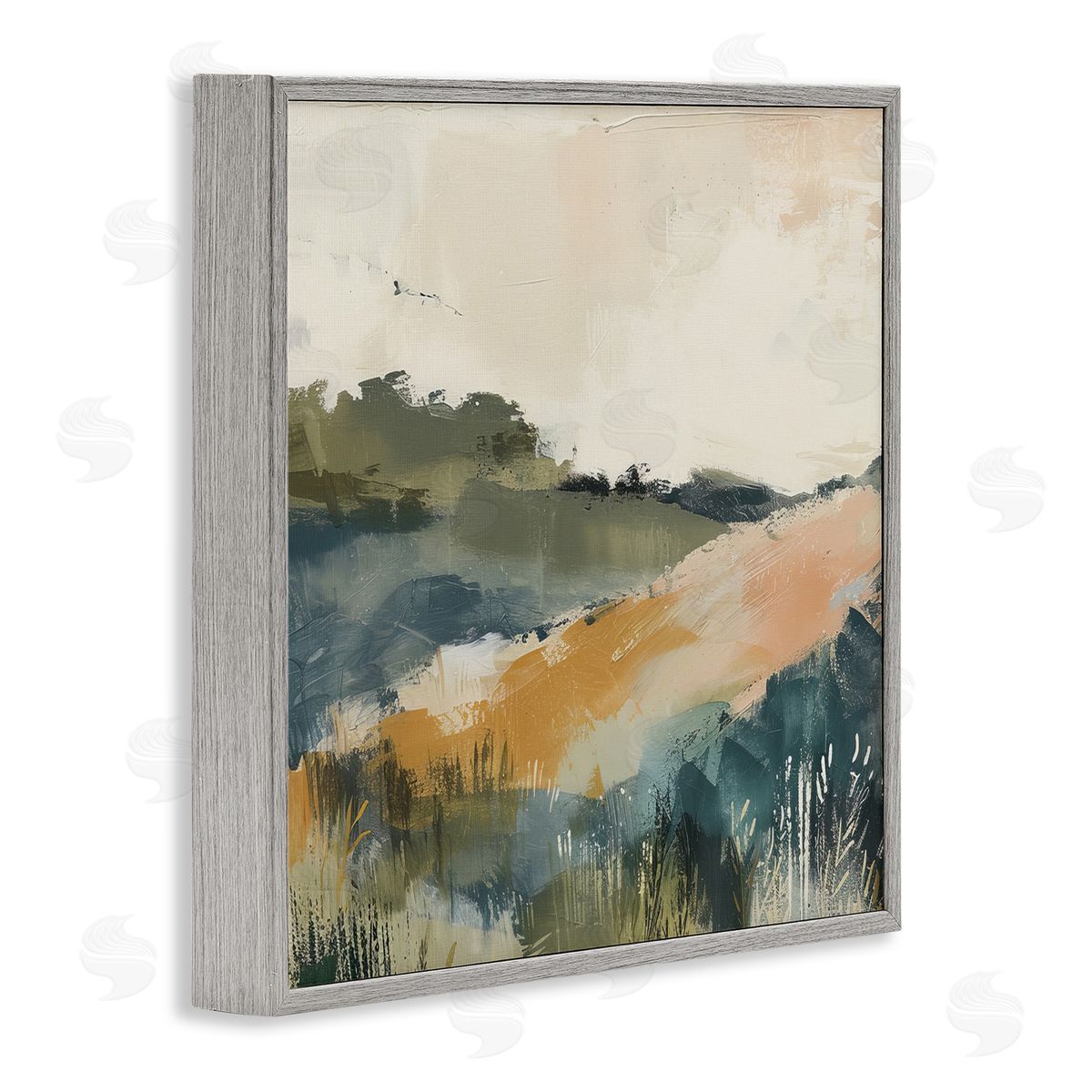 Irena Orlov Abstract Nature Hills Gray Framed Giclee Wall Art Print