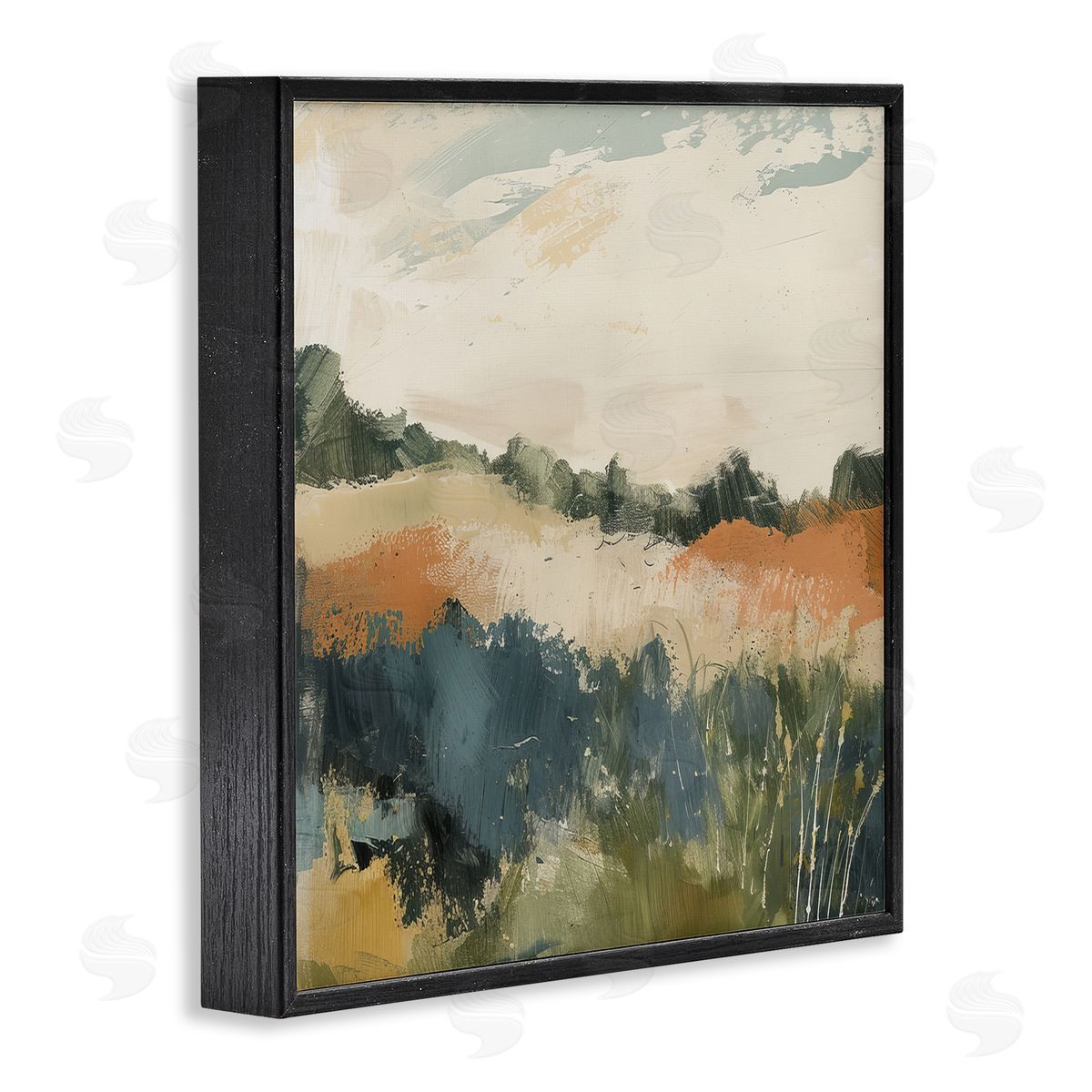 Irena Orlov Abstract Neutral Landscape Black Framed Giclee Wall Art Print