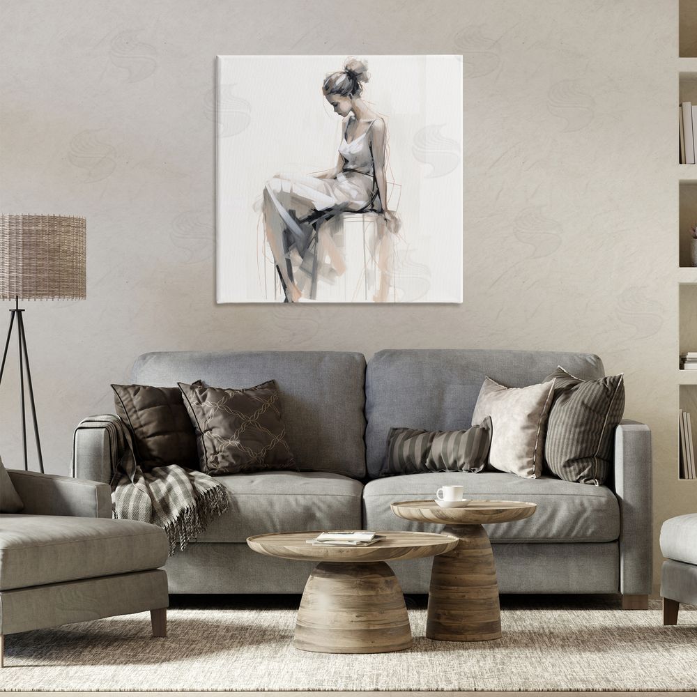 Irena Orlov Female Portrait Impression Canvas Wall Art Print in Room