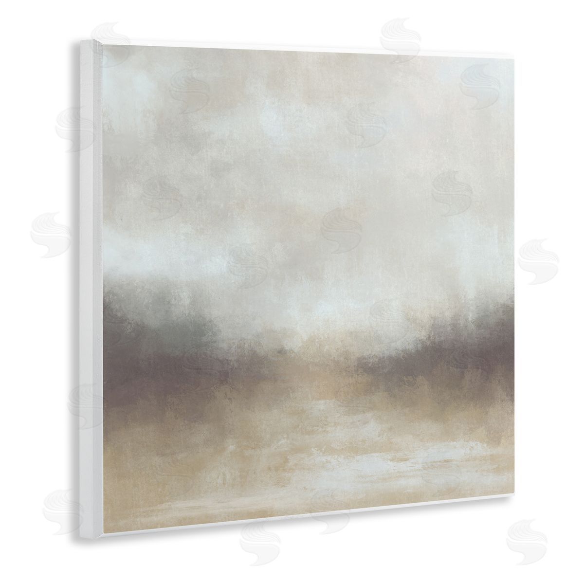 J:L Design Foggy Beige Landscape Wooden Wall Plaque Art Print
