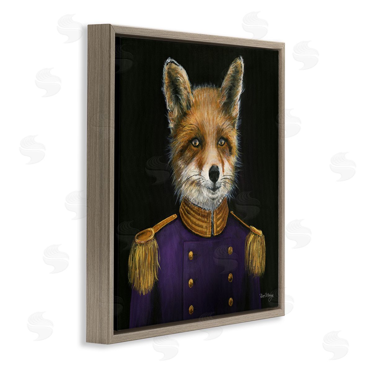 Bree Merryn Military Coat Fox Brown Floating Frame Canvas Wall Art Print