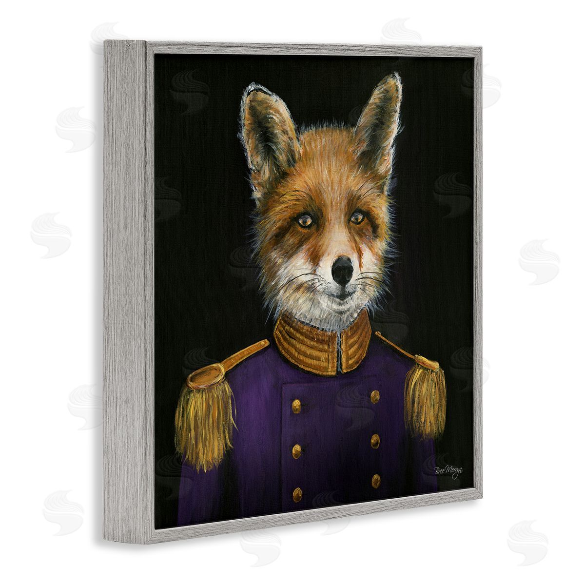 Bree Merryn Military Coat Fox Gray Framed Giclee Wall Art Print
