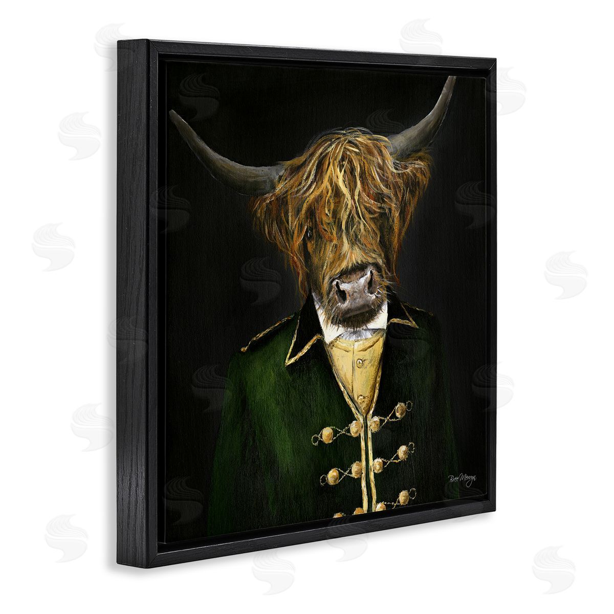 Bree Merryn Colonial Coat Cattle Black Floating Frame Canvas Wall Art Print