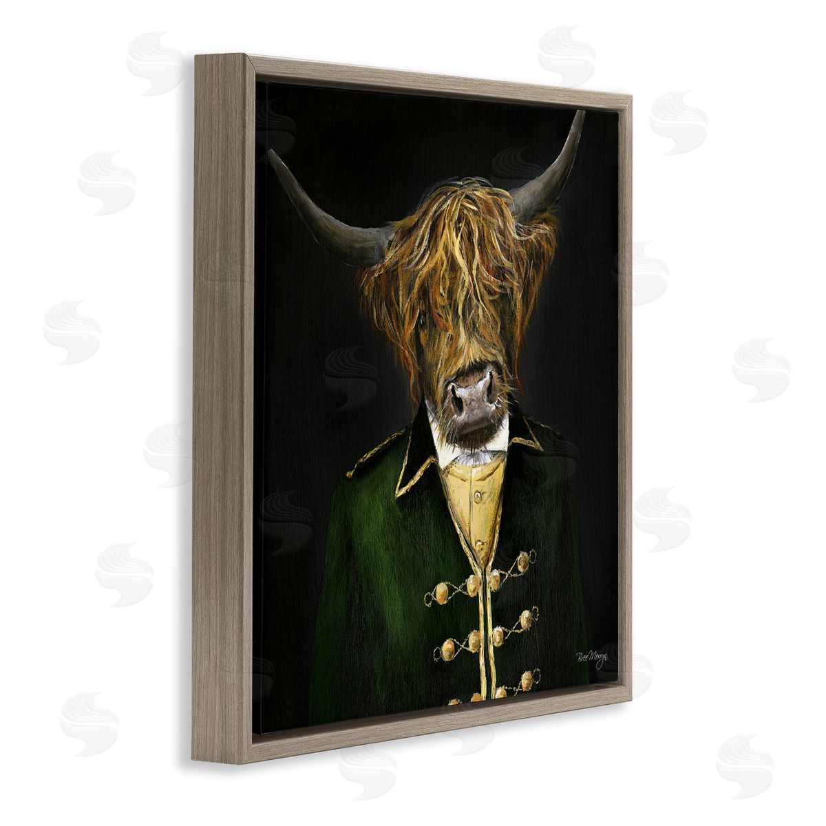 Bree Merryn Colonial Coat Cattle Brown Floating Frame Canvas Wall Art Print