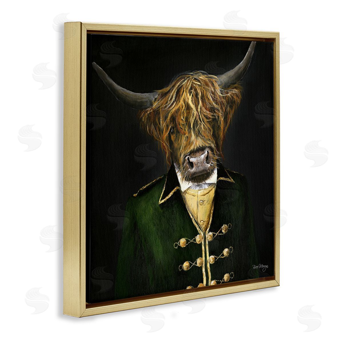 Bree Merryn Colonial Coat Cattle Gold Floating Frame Canvas Wall Art Print