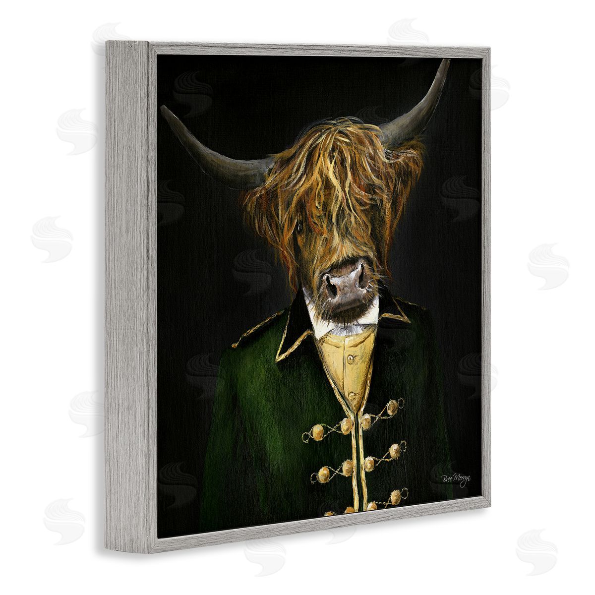 Bree Merryn Colonial Coat Cattle Gray Framed Giclee Wall Art Print