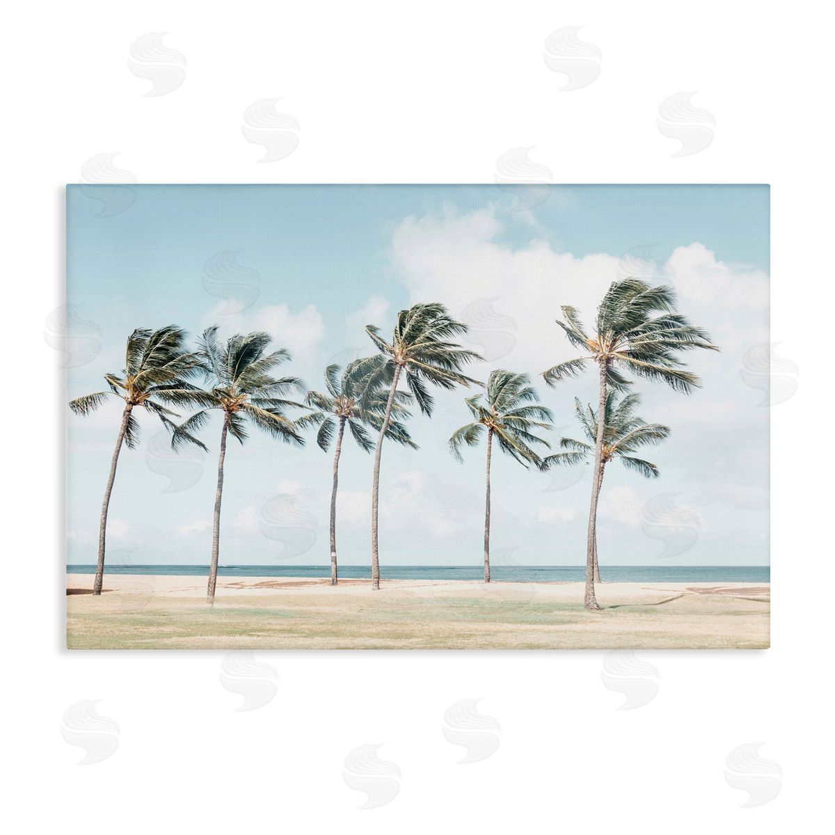 Elena Chukhlebova Windswept Palm Trees Canvas Wall Art Print
