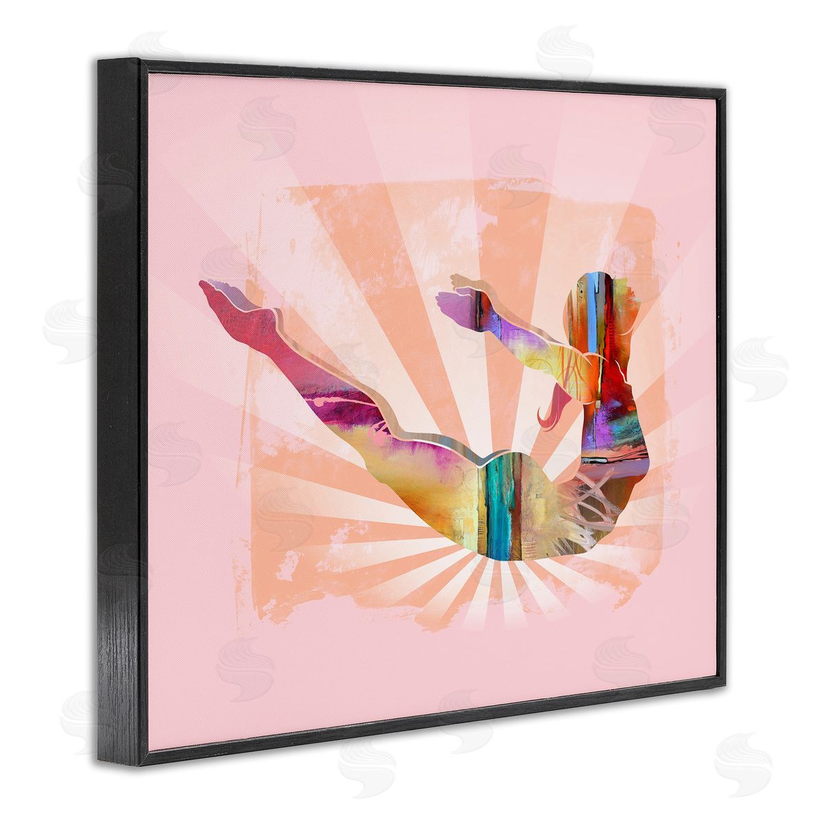 Tim Parker Abstract Mindfulness Exercise Black Framed Giclee Wall Art Print