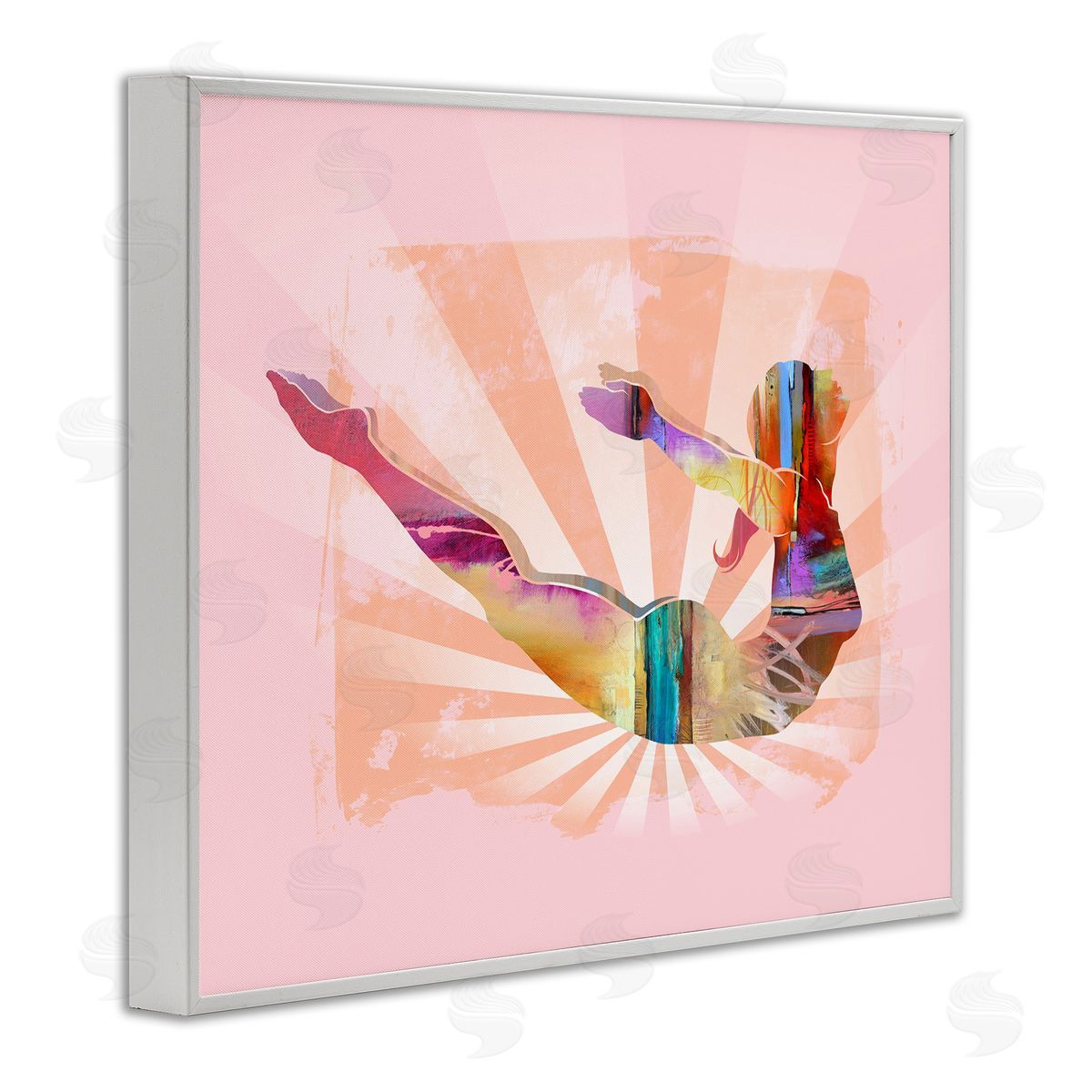 Tim Parker Abstract Mindfulness Exercise White Framed Giclee Wall Art Print