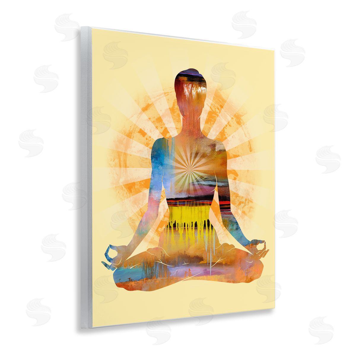Tim Parker Mindful Meditation Pose Wooden Wall Plaque Art Print