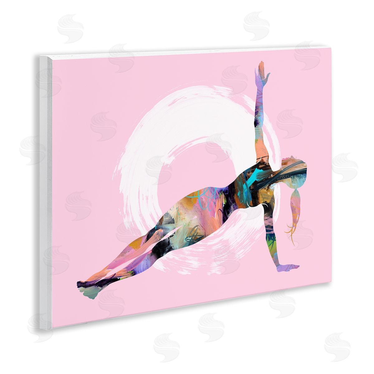 Tim Parker Abstract Yoga Exercise Wooden Wall Plaque Art Print