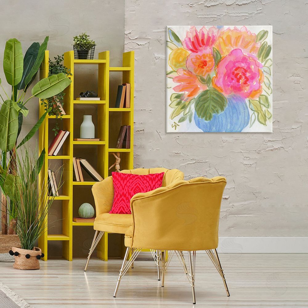Suzanne Allard Full Blossoms Bouquet Canvas Wall Art Print in Room