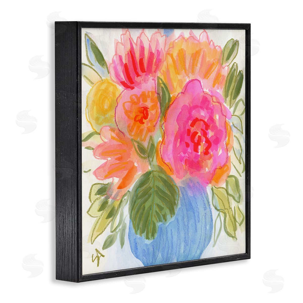 Suzanne Allard Full Blossoms Bouquet Black Framed Giclee Wall Art Print