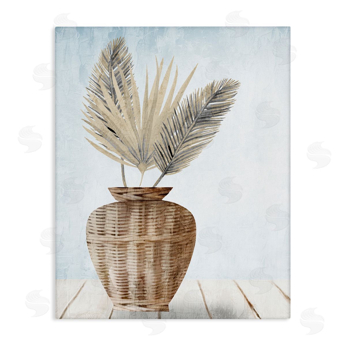 Kim Allen Fan Plant Leaves Canvas Wall Art Print